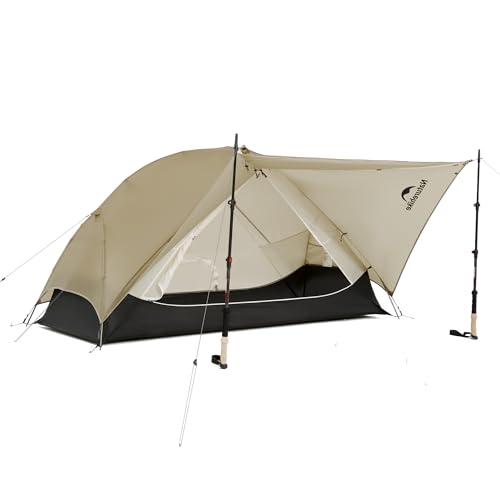 Naturehike Mongar UL 1/2 Person Backpacking Tent,15D Nylon Waterproof Ultralight 1-2 Person Tent with Footprint