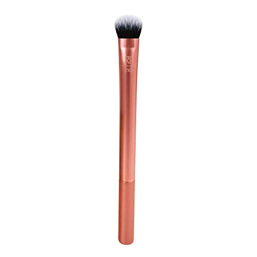 Real Techniques Expert Concealer Brush with Ultra Plush Custom Cut Synthetic Taklon Bristles & Extended Aluminum Ferrules Uniquely Shaped (Packaging May Vary)