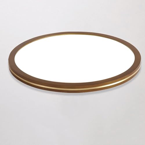 Plafonnier rond bois hévéa 2,8 cm à intensité variable 30cm - 4