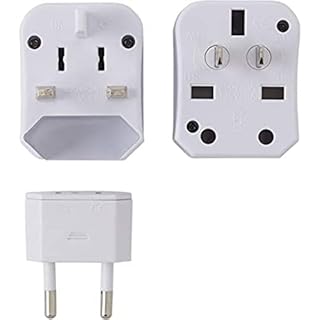 Adaptateur de Voyage – Adaptateur Prise Courant International Universel – Embouts 3 en 1 –220V (Blanc)