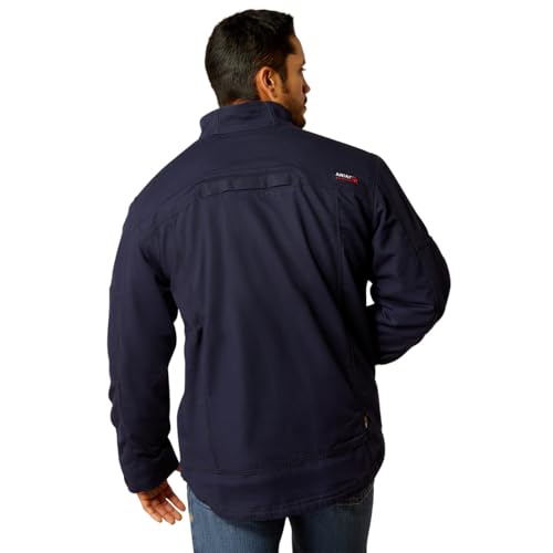 Image of ARIAT Men's Fire Resistant DuraLight Cordura Canvas Field Jacket, Navy, XX-Large Tall