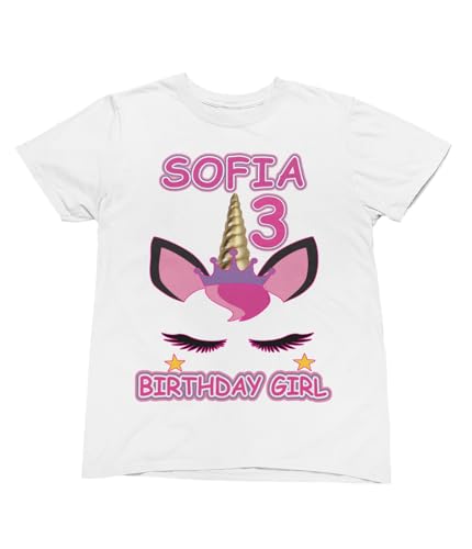 Personalized Unicorn Birthday Shirt, Add Any Name and Age, Custom Shirts for a Unicorn Birthday Party, Family Matching Shirts.2