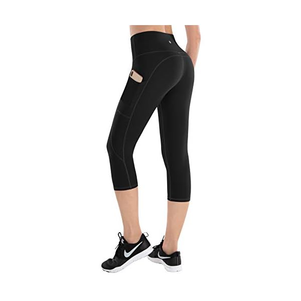 espidoo Women's High Waisted Yoga Pants, Tummy Control Workout Pants for Women, 4 Way Strench Leggings with Pockets