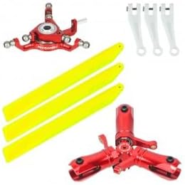 MICROHELI CNC Triple Yellow Plastic Blades Conversion Set (RED) - Blade Infusion 120