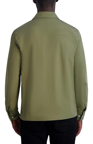 Karl Lagerfeld Paris Men's Chest Pocket Lt Weight Jacket, Olive4