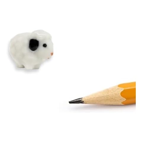 Ceramic Little Sheep Figurine Handmade Decor Cover