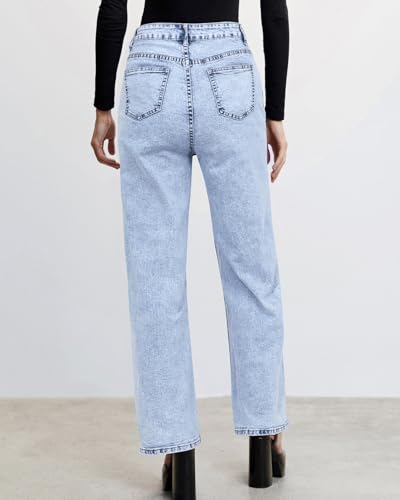 Kedera Women's Wide Leg Jeans Rhinestone Bling Jeans High Waisted Denim Pants2