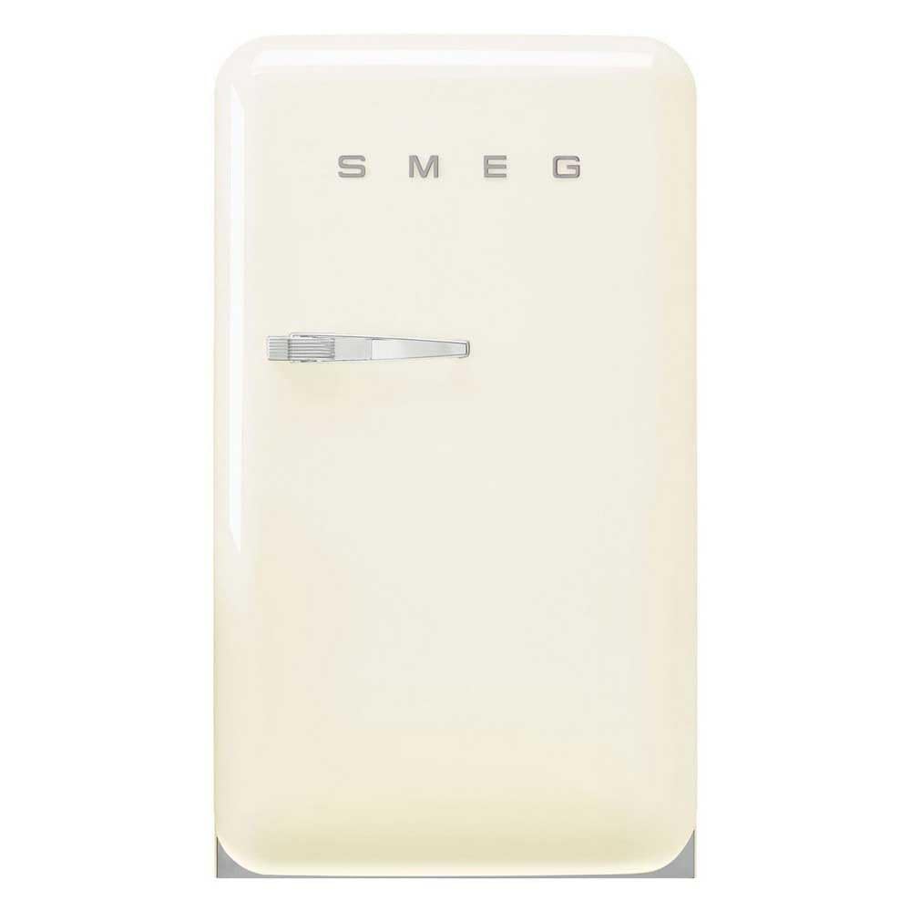 Smeg, FAB10RCR6 Réfrigérateur Table Top Vintage 1 Porte, 122L, Charnières à Droite, Froid Statique, Congélateur 17L, 1 Clayette Réglable, 1 Bac Légumes et Éclairage LED, H 97cm, Crème