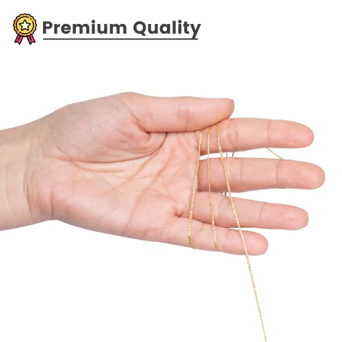 Shelver 1mm Waxed Cord for Jewellery Making Waxed Thread, Bracelet String, Beading Cord - 100 meters (Gold) - Image 3