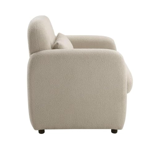 Sillón con tapizado boucle taupe textura moderna miniatura 5