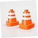 BRIGHTFUFU 6pcs Boys and Girls Simulation Traffic Signs Mini Roadblock Toys Orange Road Cones for Play