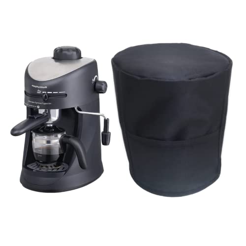 Image of Coffee Maker Machine Cover Dust Proof, Water Proof, Washable Cover Compatible With Pockets. Protect Your Machine from Dust Water and Scratches - Black