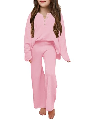 Suéter de punto y pantalón ancho para niñas ideal para el colegio y paseos