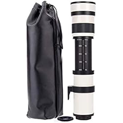 Objetivo 150 600 Para Nikon JINTU 420-800mm Teleobjetivo Cámara Zoom Lentes F/8.3-16 Manual MF para Canon Nikon DSLR Cámaras Digitales, Aleación de Aluminio