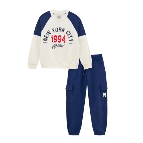 Image of Nap Chief Kids Cotton Printed Co ord Set for Boys & Girls, Sweatshirt And Joggers Clothing Set for Casual Wear