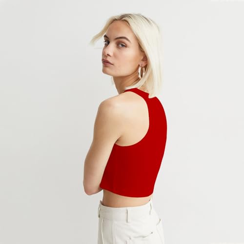 Image of KERI PERRY Tops for Women Crop Top for Women's Tank Activewear Tee Sports Western Casual Cotton Camisole Pack of 3 Combo