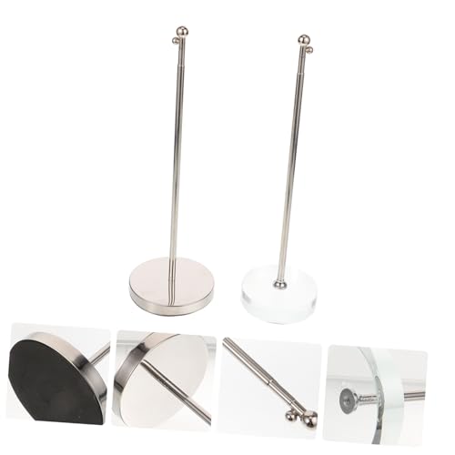 Support de drapeau de table rétractable pour valoriser vos fanions de bureau - 4