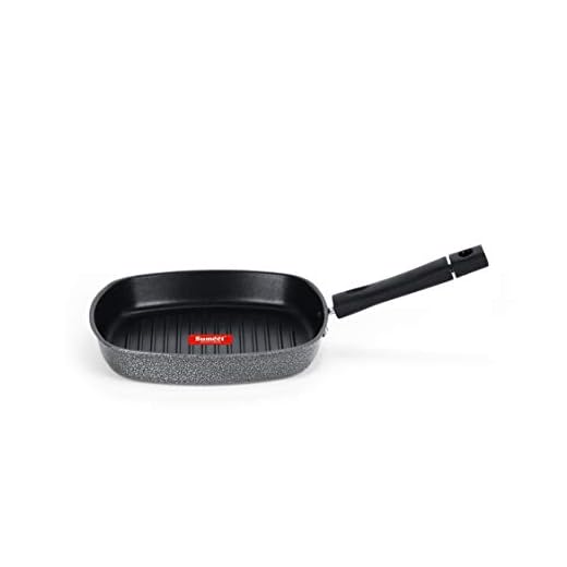 Sumeet Non Induction Base Non Stick Aluminium Grill Pan, Black