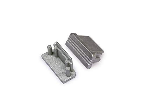 Preisvergleich Produktbild Endkappen-Set für LED Aluminium Profile EBRO - silbern