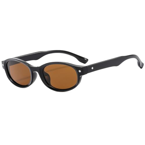 Lunettes de mode pour femmes monture ovale fine verres de protection UV solaire