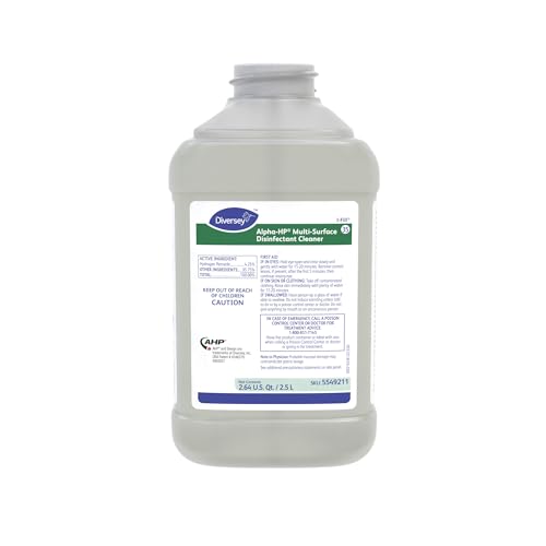 Diversey 3401512 Alpha HP Surface Cleaner, Pro-Strength Hydrogen Peroxide Blasts Nastiest Crud - Jfill 2.5L (2/cs)