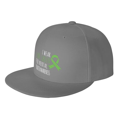I Wear Lime Green for Mental Health Awareness Outdoor Baseball Hat Flat Hat2