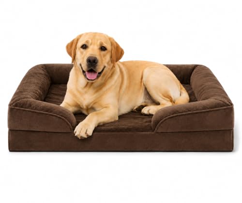 Image of PawHaven Dog Bed Comfortable Dog Mattress for Sleeping, Washable pet Bed for Dogs (Brown Color, 30x20x3 inch)