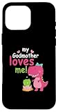 Photo Gallery custodia per iphone 16 pro max dinosauro per bambini my godmother loves me per godson family Photo Gallery custodia per iphone 16 pro max dinosauro per bambini my godmother loves me per godson family