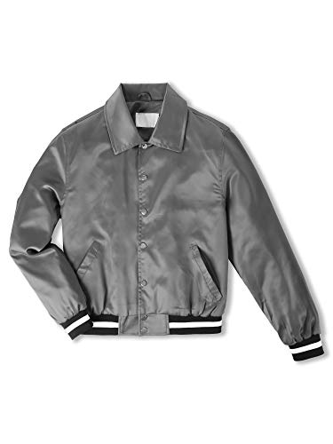 Hat and Beyond Premium Satin Bomber Jacket Linen Button Up Light Soft Modern Fit Streetwear4