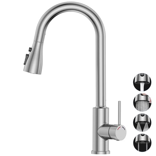 SREWOHS PRO Rubinetto Cucina con Doccetta Estraibile
