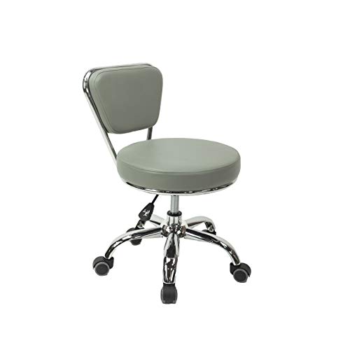 MAYAKOBA Dayton Garage Rolling Seat (Storm Grey) Pneumatic, Short Stool with Adjustable Height 13