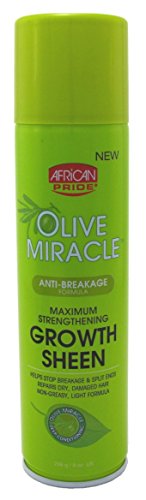 African Pride Olive Miracle Growth Sheen Spray, 8 Ounce
