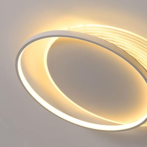 Plafonnier LED 46W rond design minimaliste pour bureau et chambre