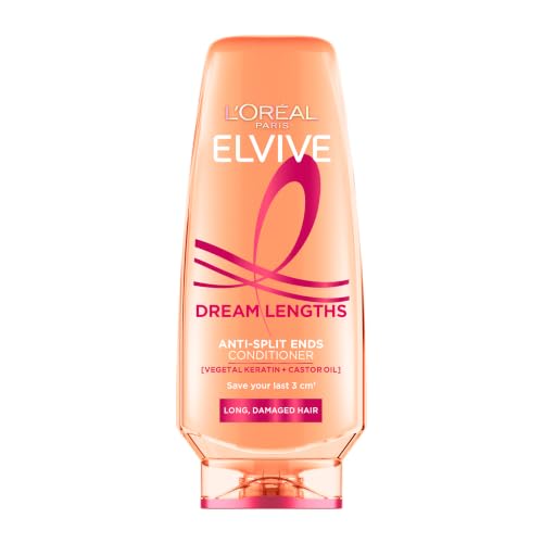LOréal Paris Elvive Dream Lengths Anti-Split Ends Conditioner with Vegetal Keratin & Castor Oil for Long Hair Suitable for all hair textures 500ml