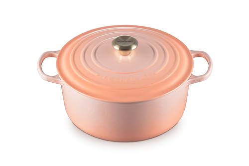 Image of Le Creuset Enameled Cast Iron Signature Round Dutch Oven, 5.5 qt., Peche