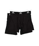 adidas Men's Sport Performance Climalite Boxer Brief Underwear (2-Pack), Black, X-Large