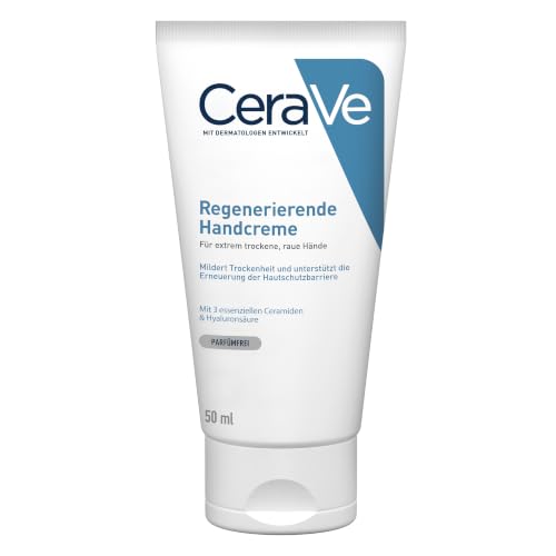 CeraVe Regenerierende Handcreme, Sanfte Creme bei empfindlicher Haut, Ohne Duftstoffe, Bei...