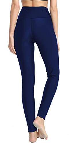 Upf 50+ Women's Surfing Leggings Sun Protection High-Waist Tummy Control Swimming Pants(6005Navy-M) #TOP3