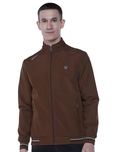 Image of Qube By Fort Collins Men's Lightweight Jacket - Full Zip Casual Sporty Jacket for Men | Stylish High Neck Jacket with Zip Pockets for Gym, Travel, Spring, Autumn & Daily Wear