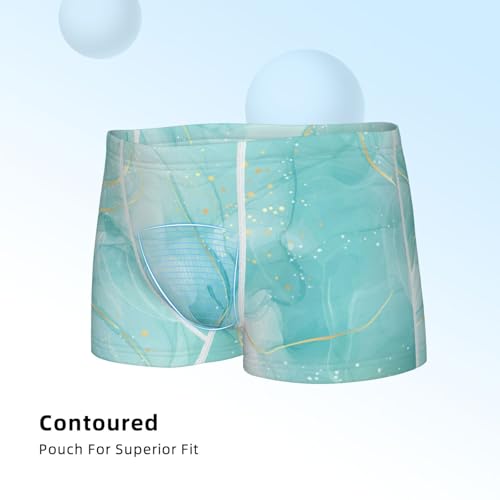 Boys' Cotton Boxer Brief Soft Underwear-Blue Marble4