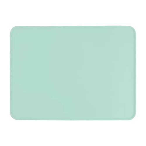 Table Placemat For Kids Baby Toddlers Non-Slip Silicone Tablemats Water Proof Anti Skid Stain Resistant Reusable Dishwasher Safe Table Mats (Mint Green) #TOP1