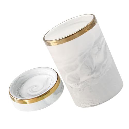 OUNONA Marble Pattern Chopsticks Holder Elegant Ceramic Utensil Organizer for Kitchen Counter Compact Cutlery Bucket for Spoons Forks and Chopsticks Space Saving Design