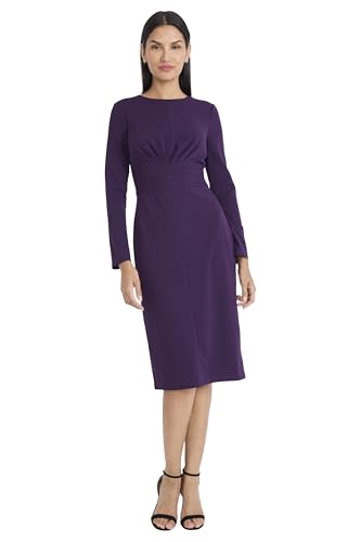 Image of Maggy London Women's Dresses Wide Waistband and Tuck Details Office Career Workwear Event Occasion Guest of