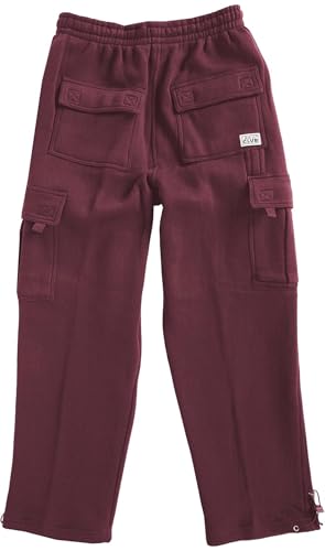 Pro Club Men's Heavyweight Fleece Cargo Pants,Maroon, X-Small4