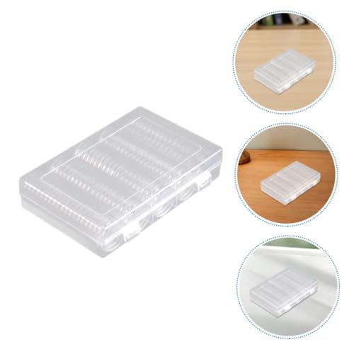Set de 2 cajas transparentes para organización de monedas miniatura 7