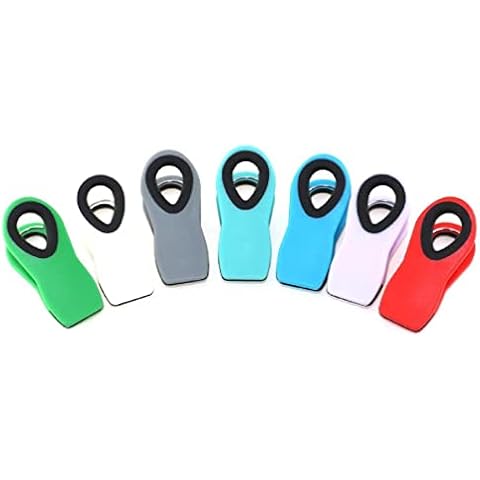 7 PCS Refrigerator Whiteboard Magnetic Clips Fridge Magnets Hooks Clips Memo Note Clips for Hanging Recipe Message Photo cute decorative strong Magnetic clips heavy duty for hanging whiteboard notes Cover