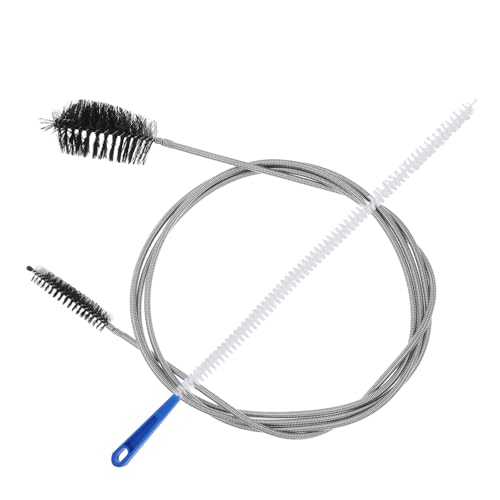 Angoily Cepillo Limpiador Flexible para Tuberías 2 Piezas, Herramienta para Desagüe de Baño y Cocina, Plástico Ligero, Elimina Cabello y Bloqueos en Desagües Curvos