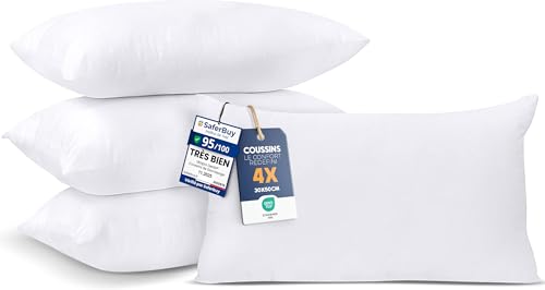 Utopia Bedding Coussins de Garnissage 30 x 50 cm (Lot de 4), Coussin à Recouvrir, Oreillers...