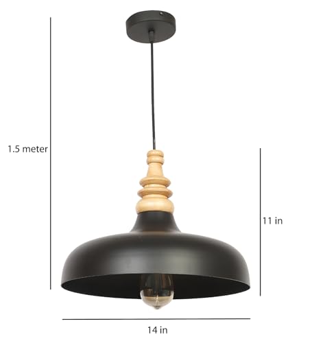 Image of MONI Lights Celling Hanging Light for Room, Table, Holl, Garden House Decoration Pendants Light of Pattern Aluminium Black ML-057BLK(Pack of 3)