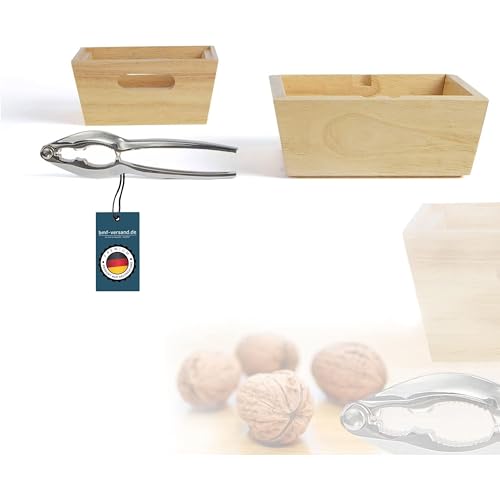Nussknacker-Set - Nussknacker Set mit 2 Bambusschalen zum Servieren -...